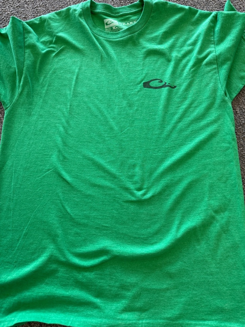 Drake Bright Green Short-Sleeve Crewneck T-Shirt with Chest Logo